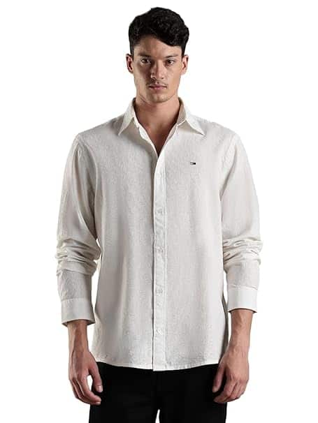 Tommy Hilfiger Solid Regular Fit Cotton Shirt
