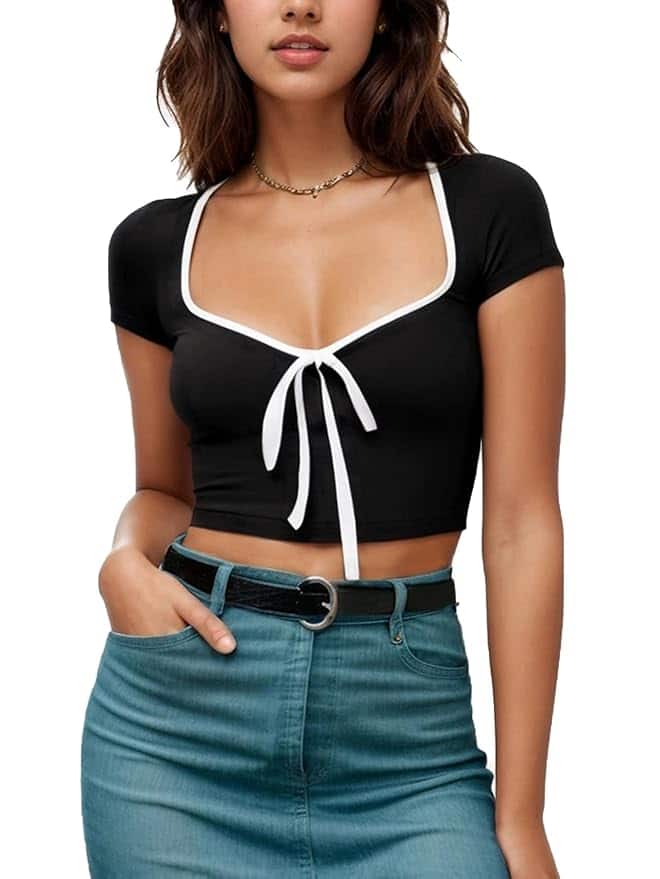 Aahwan Women’s Royal Polyester Regular Fit Cropped Top