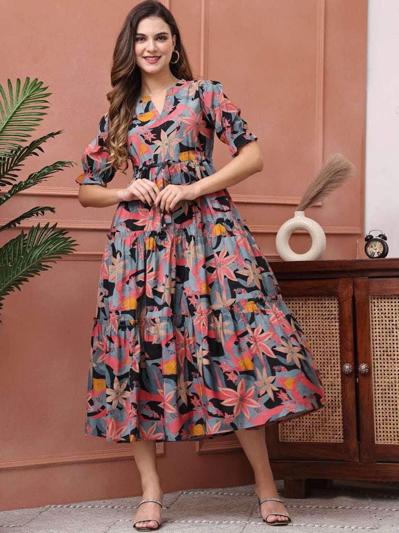 Claura Floral Midi Dress