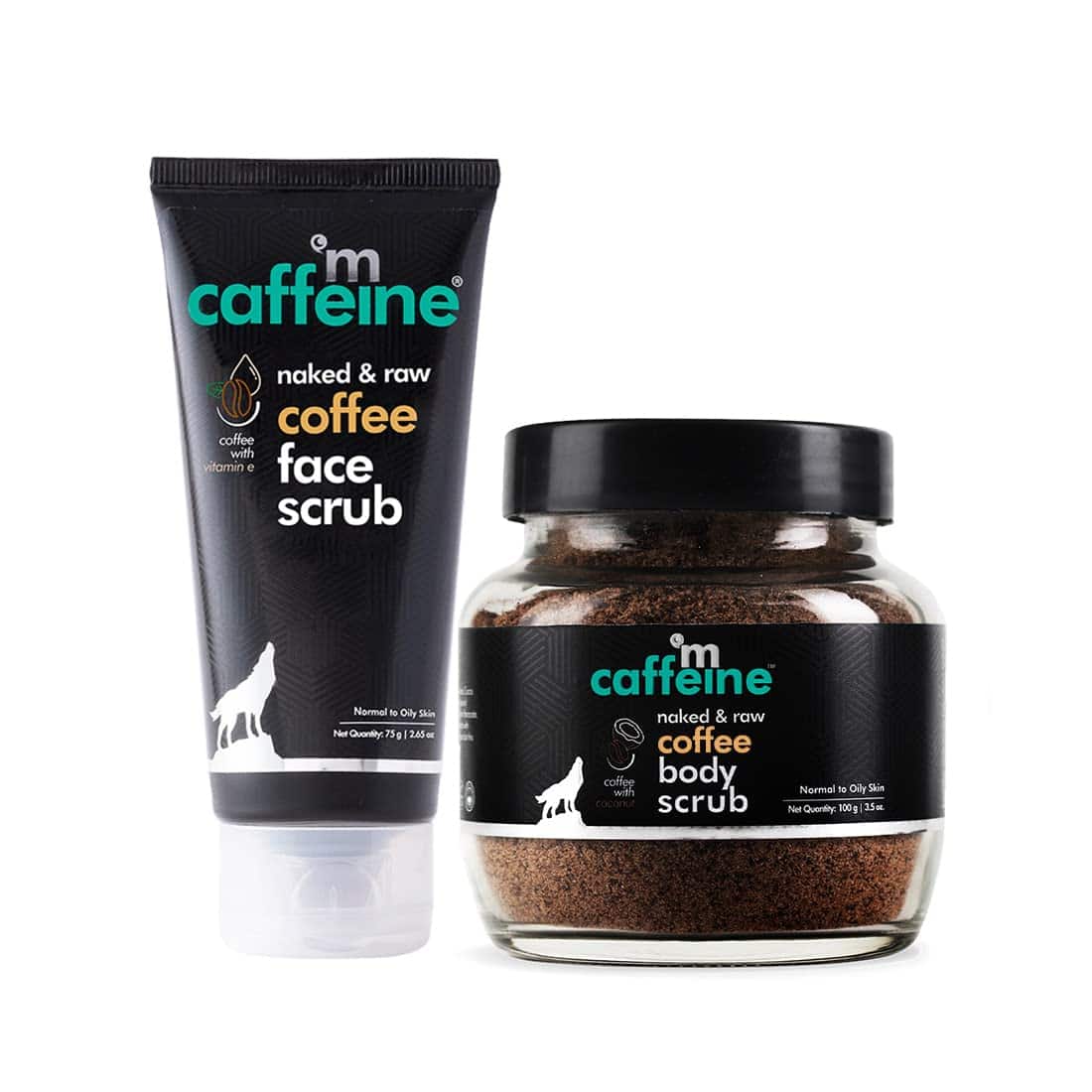 mCaffeine Coffee Face &amp; Body Scrub Combo for Tan Removal