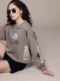 Roadster The Lifestyle Co. Women Printed Relaxed Fit Sweatshirt
