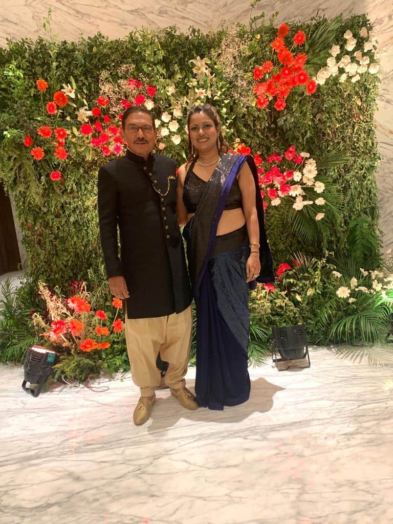 Former Cricketer Arun Lal with his wife Bulbul Saha