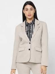 Vero Moda Notch Lapel Collar Single-Breasted Blazer Vero Moda Notch Lapel Collar Single-Breasted Blazer