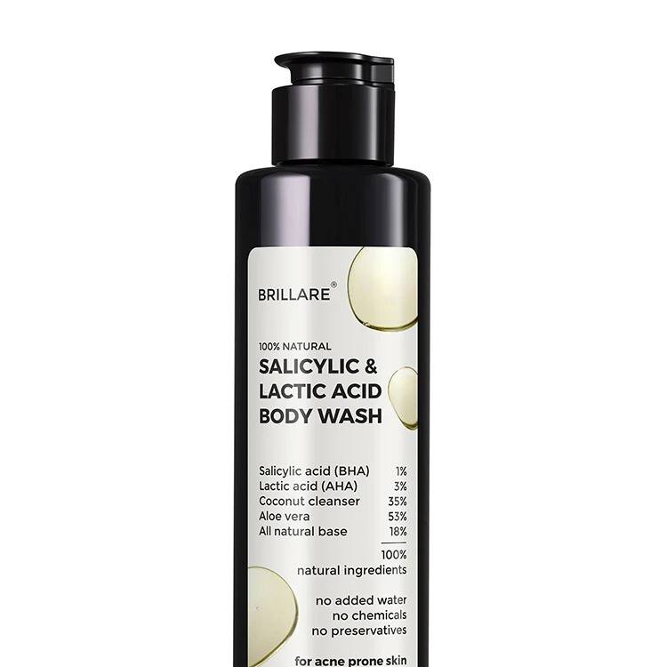 Brillare Salicylic Acid &amp; Lactic Acid Body Wash for Acne-Prone Skin