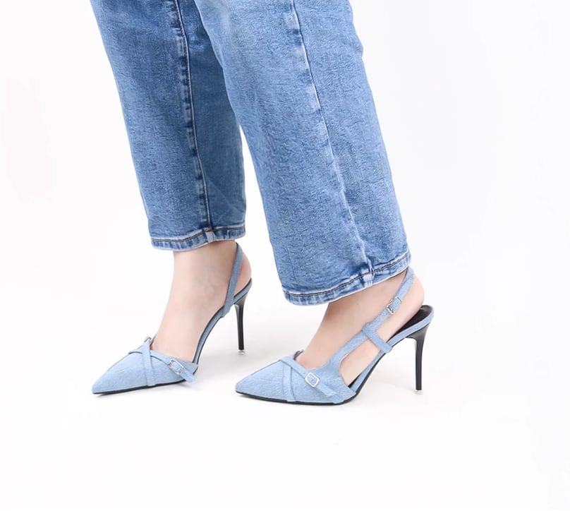 Erosska Women’s Pointed-Toe High Heels with Crisscross Straps