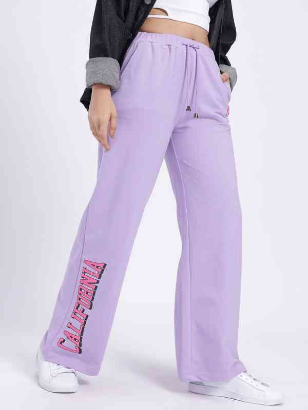  glitchez Women Printed High Rise Relaxed Fit Track Pants