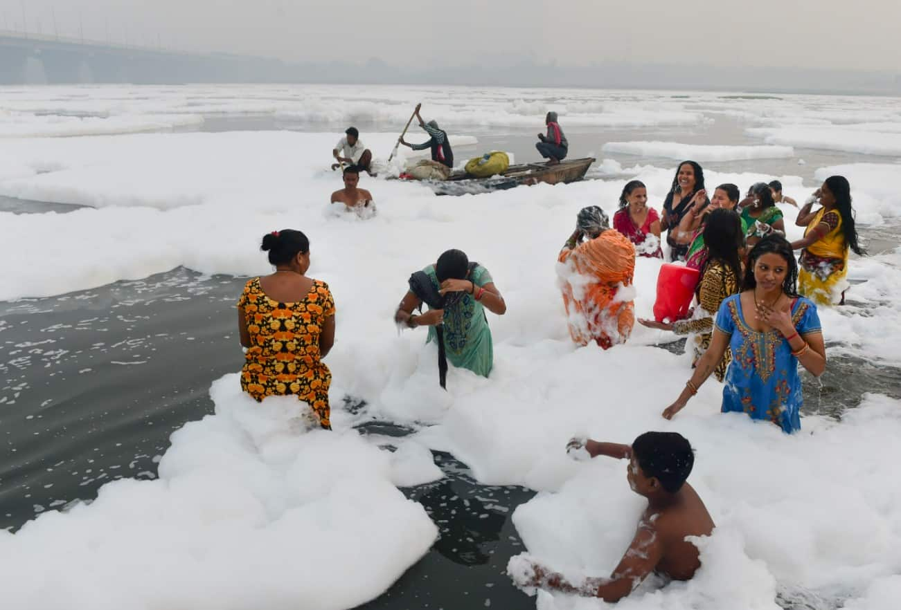 Frothing in Yamuna