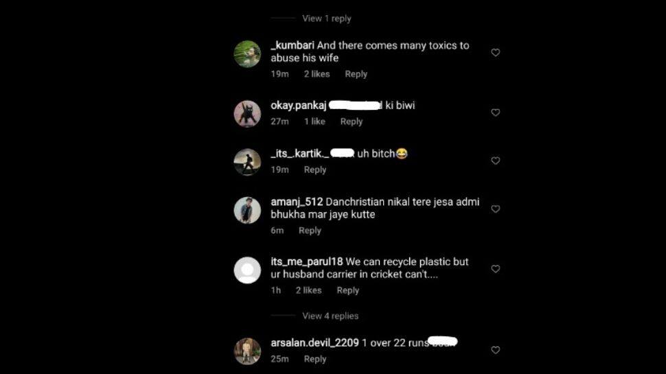 Comments on Dan Christian&#039;s Instagram account.
