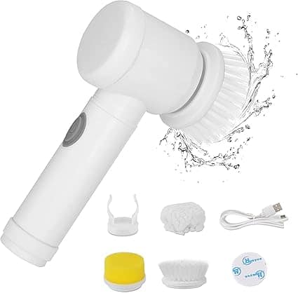 Electric Spin Scrubber | Cordless Cleaning Brush for Bathroom &amp; Kitchen |