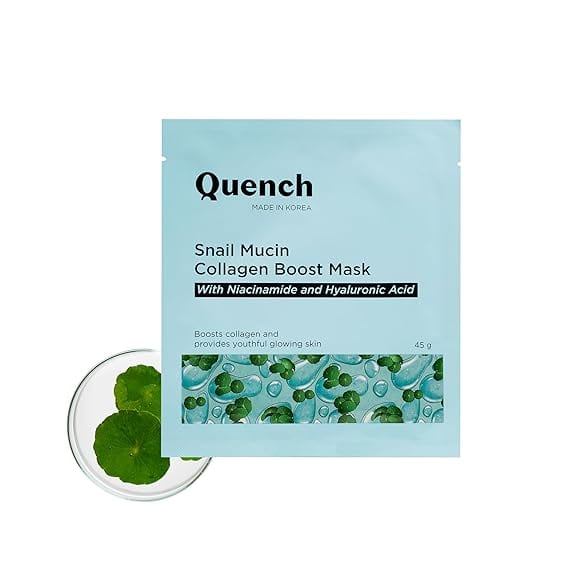 Quench Snail Mucin Collagen Boost Mask with Niacinamide &amp; Hyaluronic Acid