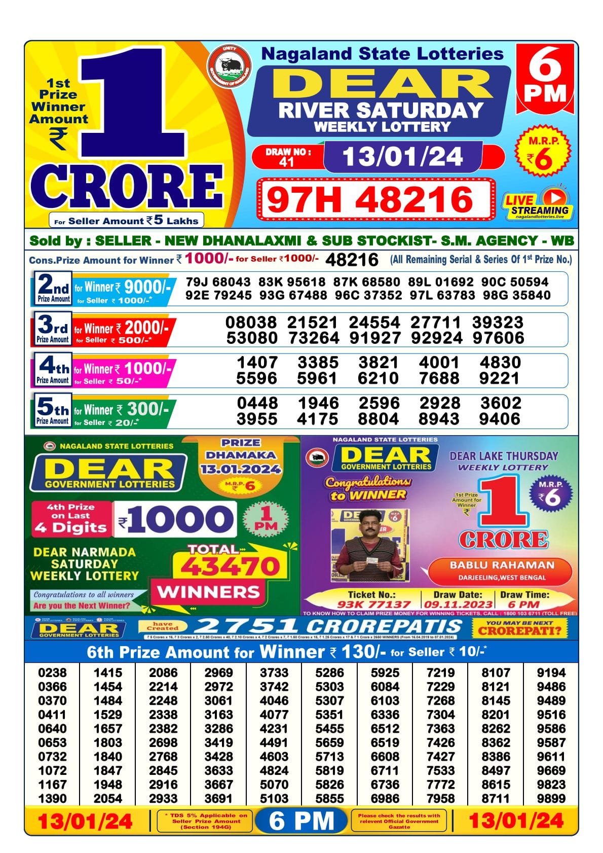 Saturday lotto shop draw 3955