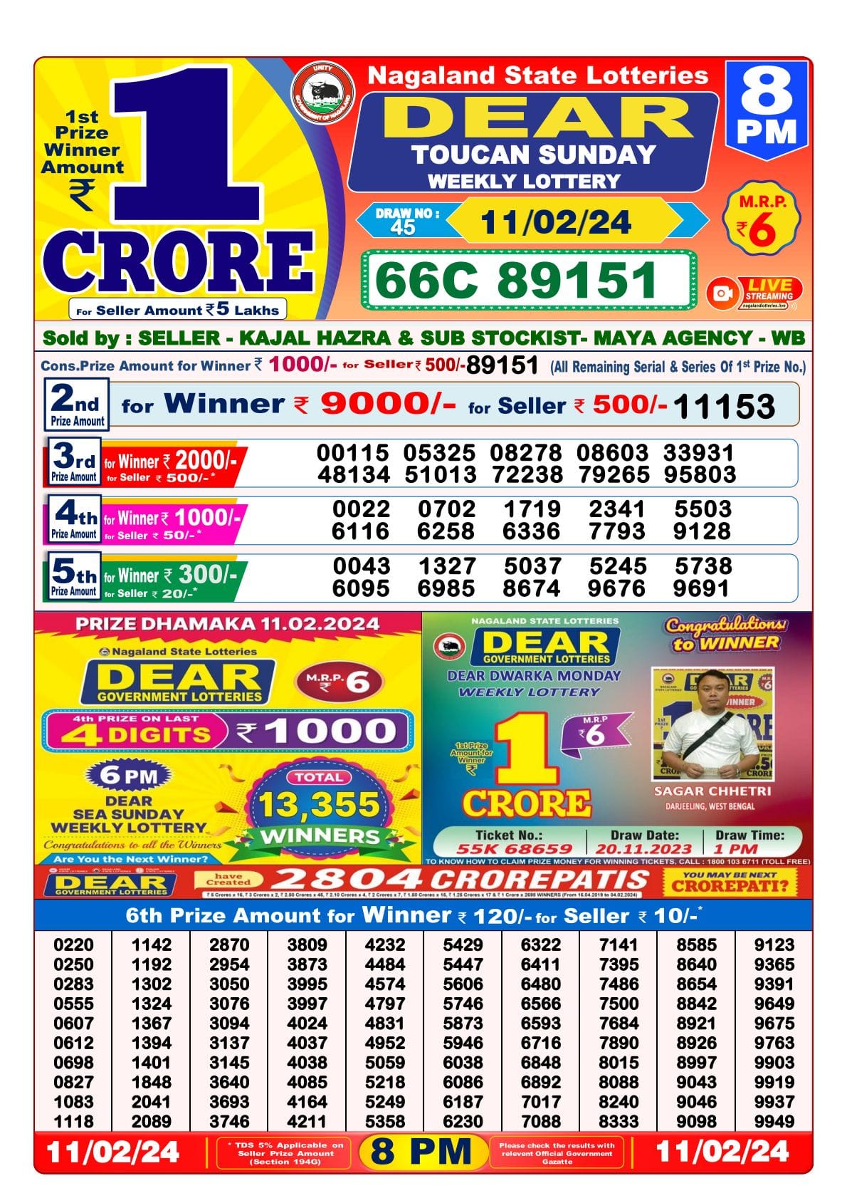 Feb 11 shop 2019 lotto result