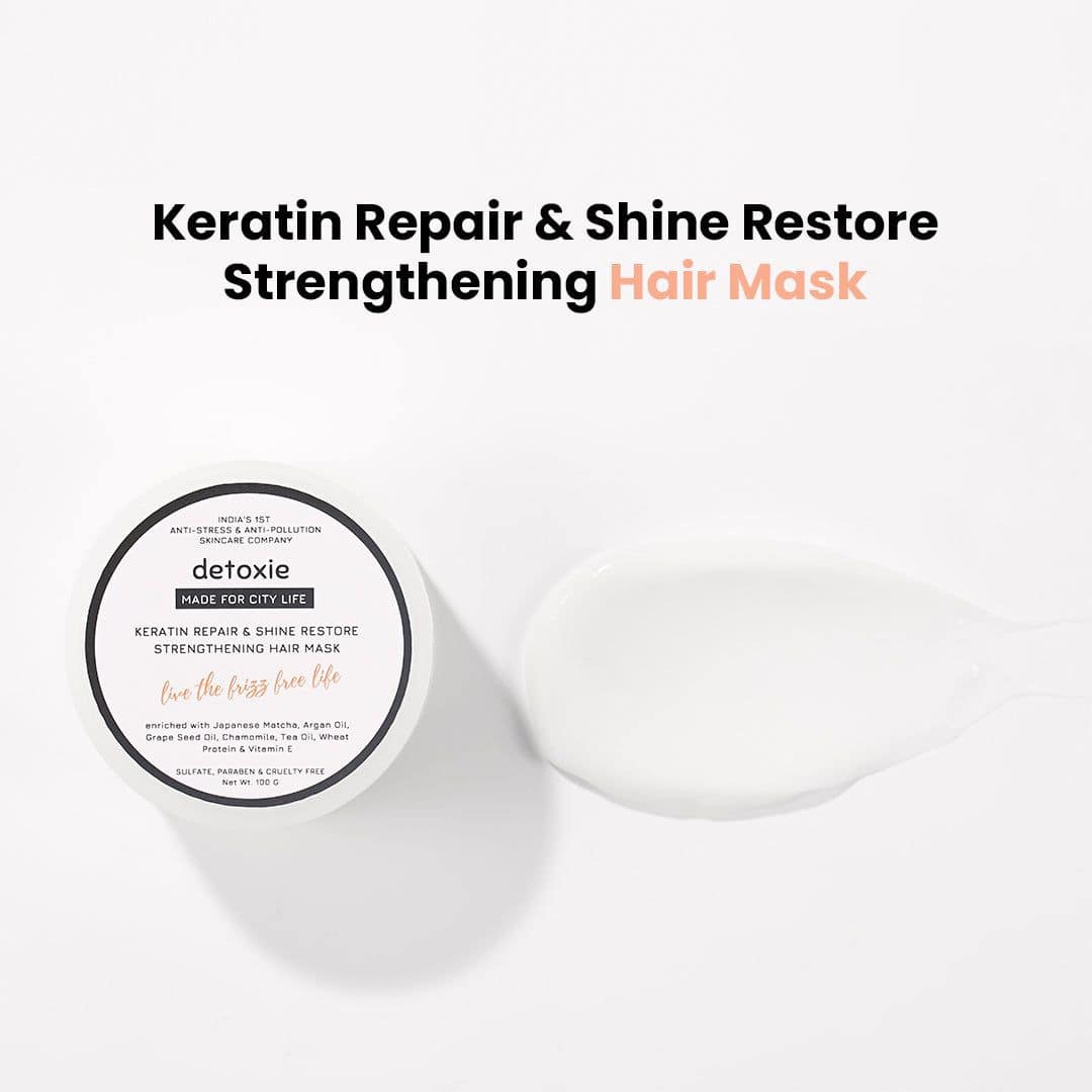 Detoxie Keratin Repair &amp; Shine Restore Strengthening Hair Mask