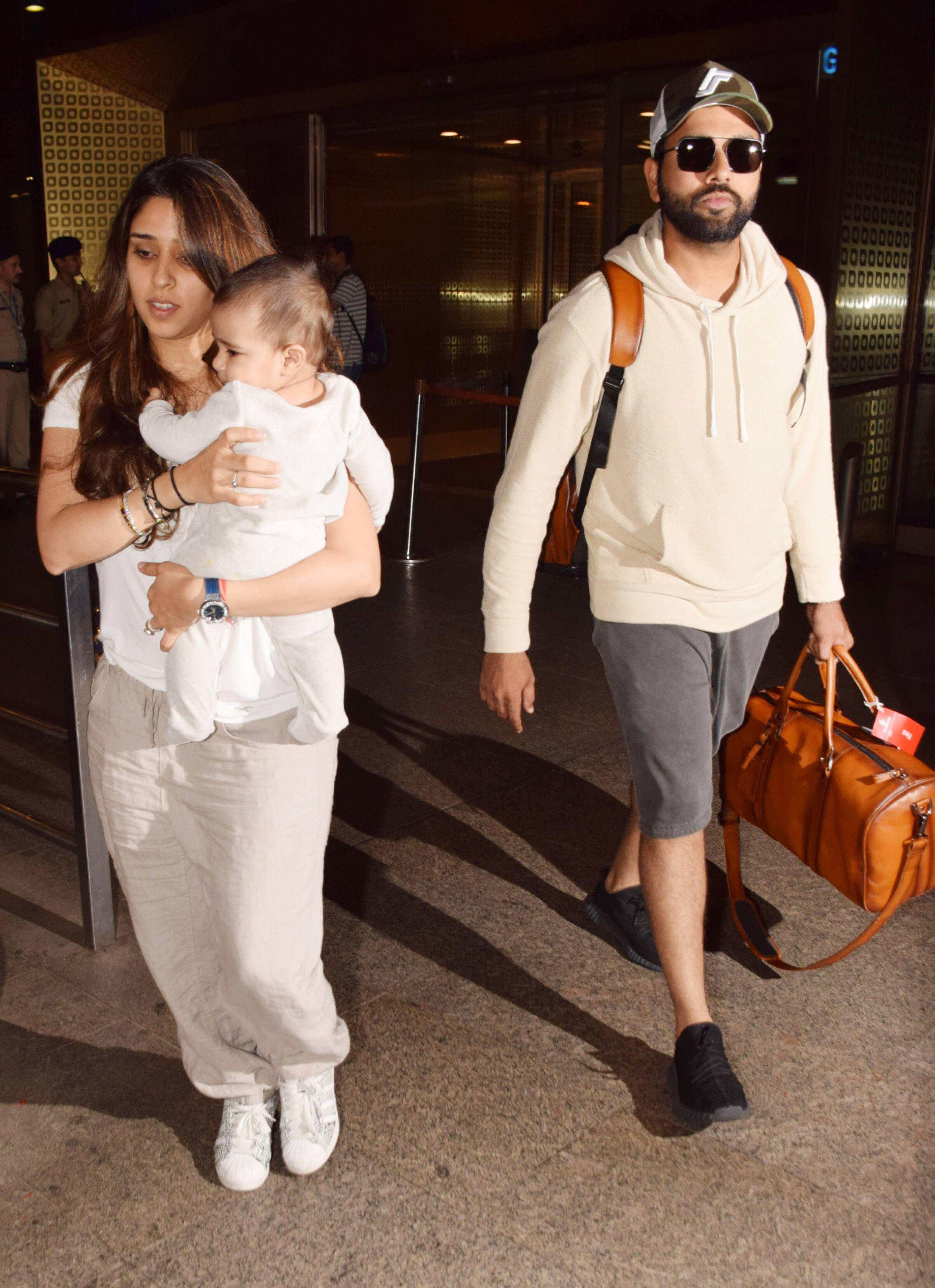 After World Cup Exit Rohit Sharma Returns To India With Wife Ritika After World Cup Exit Rohit Sharma Returns To India With Wife Ritika