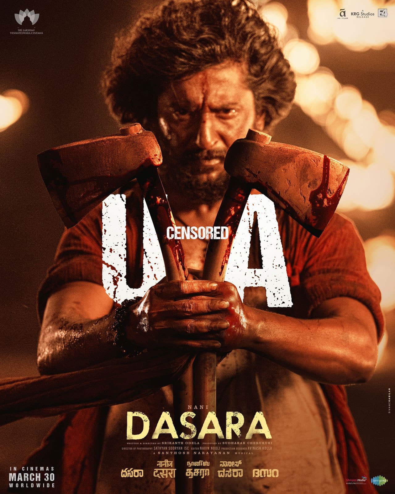 Dasara Natural Star NaniStarrer Gets U/A Certificate, Check Out Film