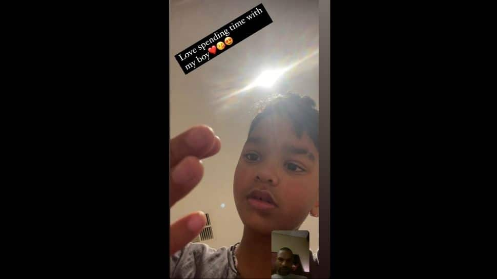 Shikhar Dhawan&#039;s Instagram story with son Zorawar. (Source: Instagram)