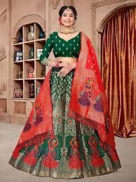  KALINI Semi-Stitched Lehenga &amp; Unstitched Blouse With Dupatta