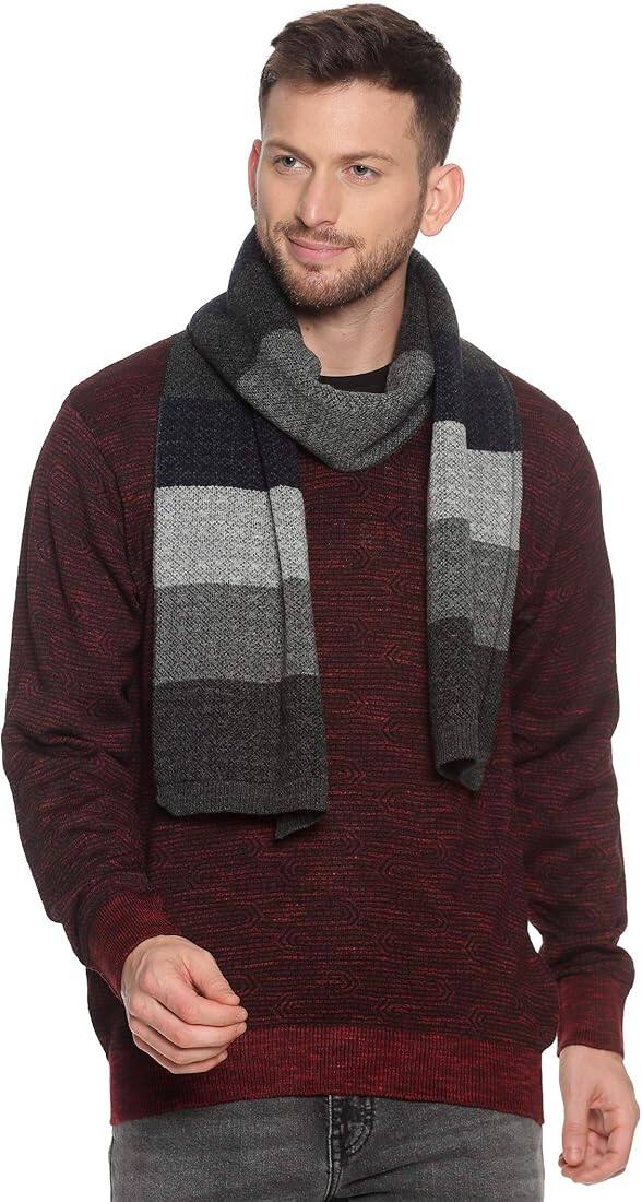 513 Men Grey Woven Design Mufflers 513 Men Grey Woven Design Mufflers