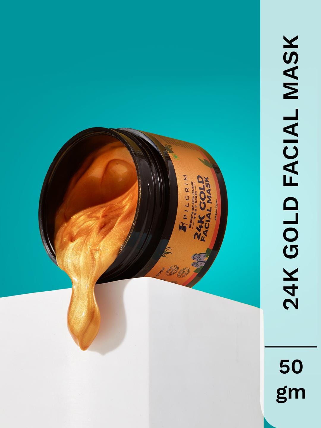  Pilgrim 24K Gold Skin Brightening Face Mask For Instant Facelift &amp; Radiant Glow 50 g