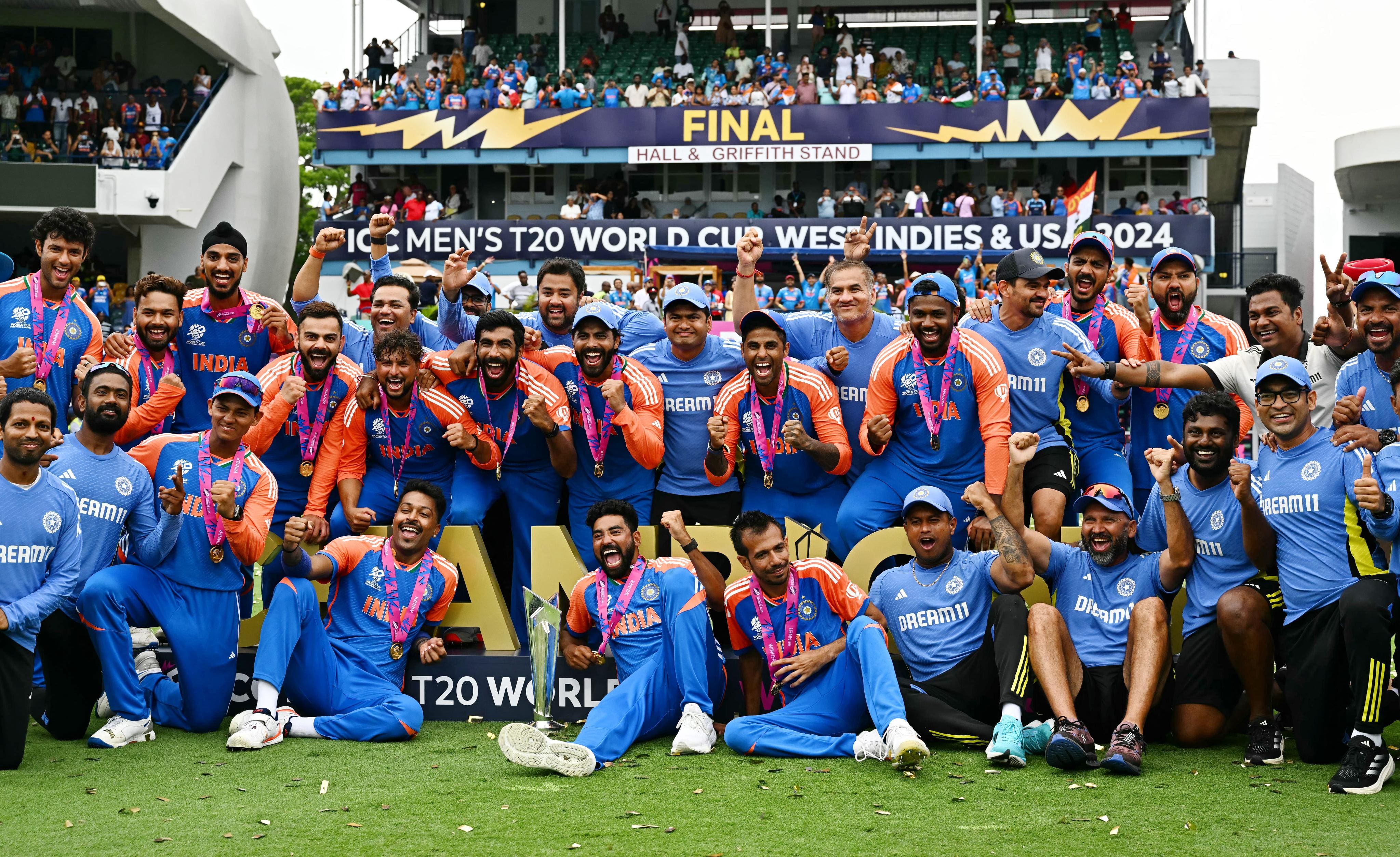 Team India's Triumphant Celebration After Winning The T20 World Cup ...