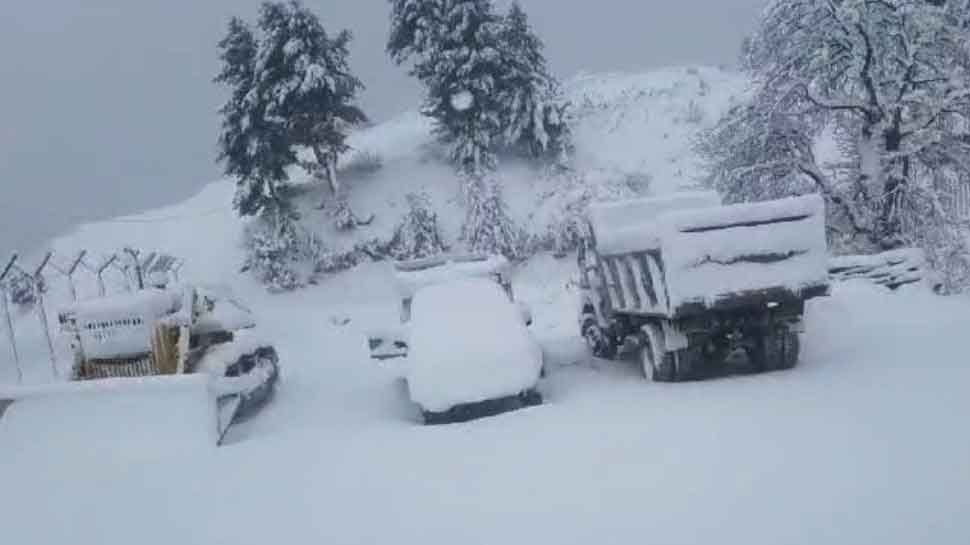 Fresh snowfall in Gulmarg, Kashmir