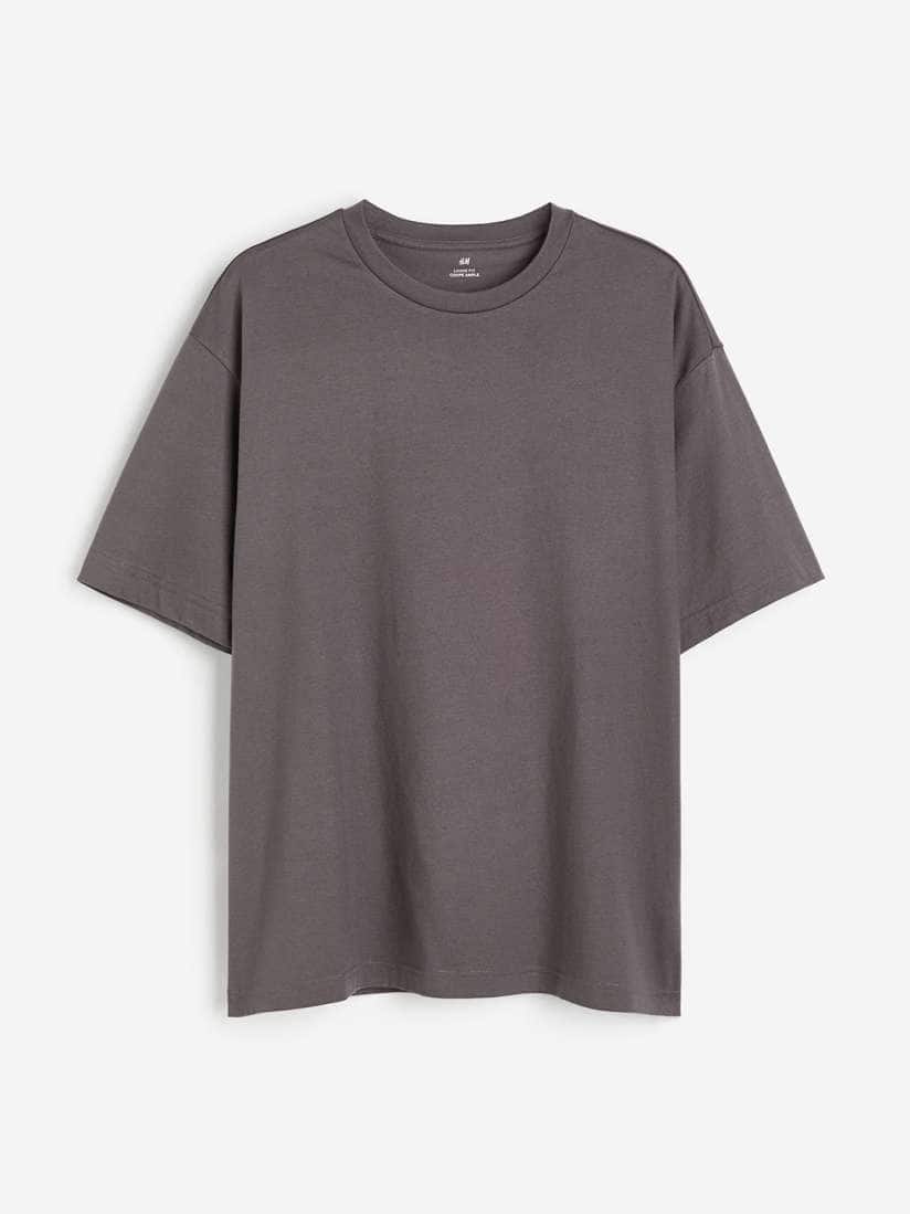 H&amp;M Men Pure Cotton Loose-Fit T-shirt