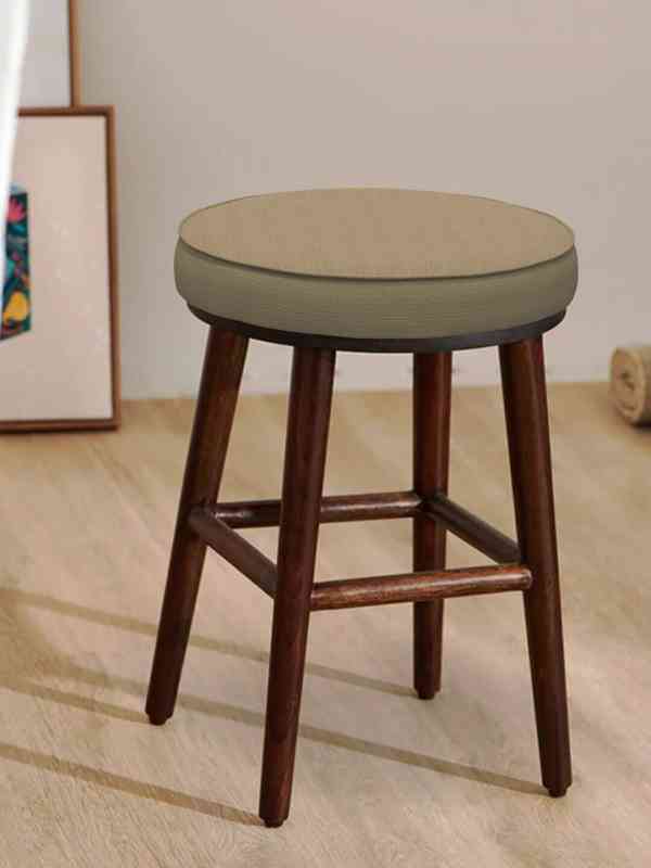 Chumbak Beige Round Ottomans Chumbak Beige Round Ottomans