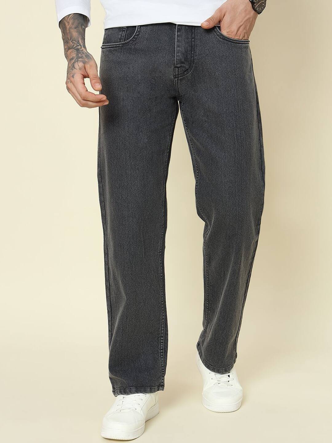 DENIMLOOK Men Relaxed Fit Stretchable Baggy Jeans DENIMLOOK Men Relaxed Fit Stretchable Baggy Jeans
