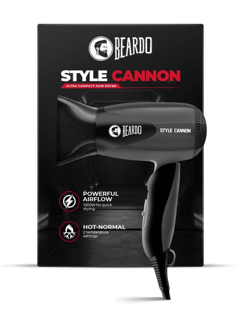 BEARDO Men Style Cannon Ultra-Compact 1000W Hair Dryer