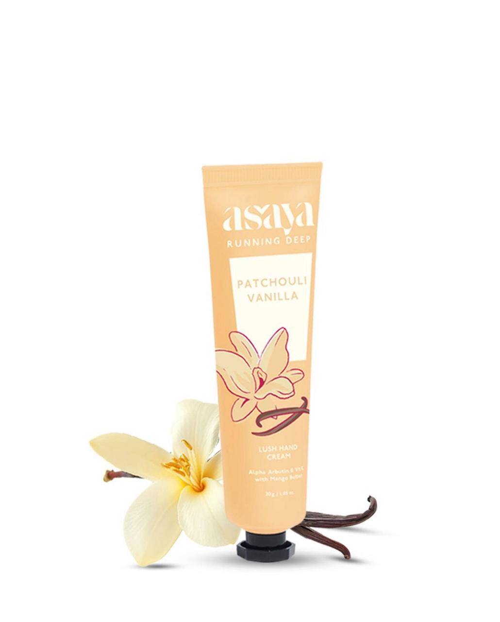 Asaya Patchouli Vanilla Lush Hand Cream With Mango Butter – 30g