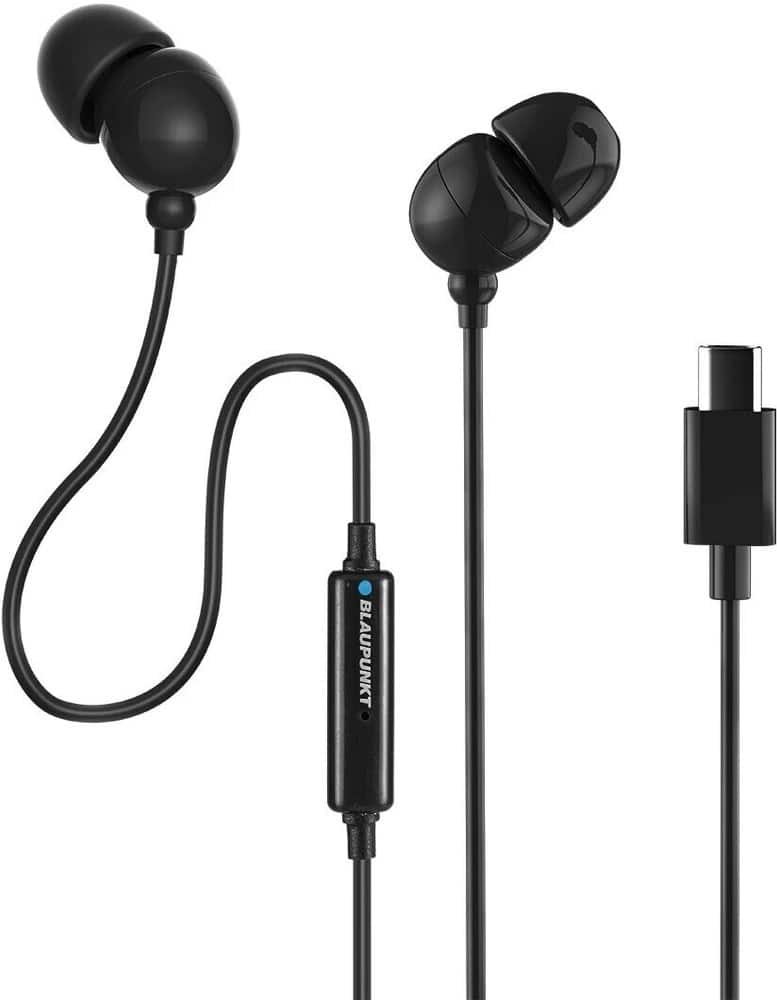 Blaupunkt In-Ear Type C Earphones with Mic and Deep Bass (Black)