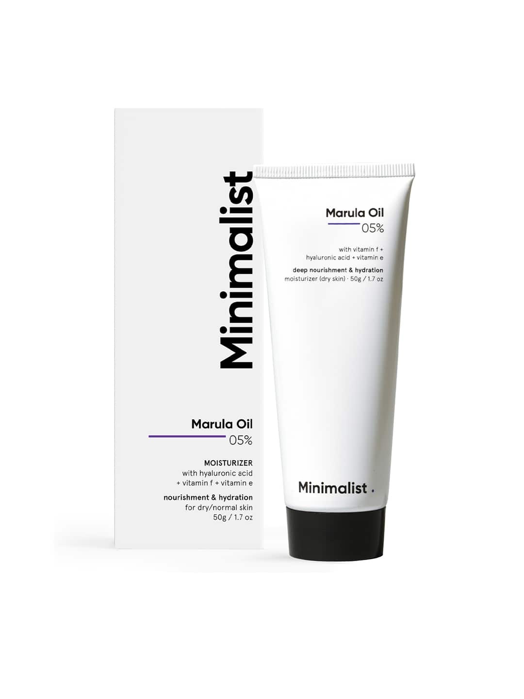 Minimalist Marula Oil face moisturizer tube and box