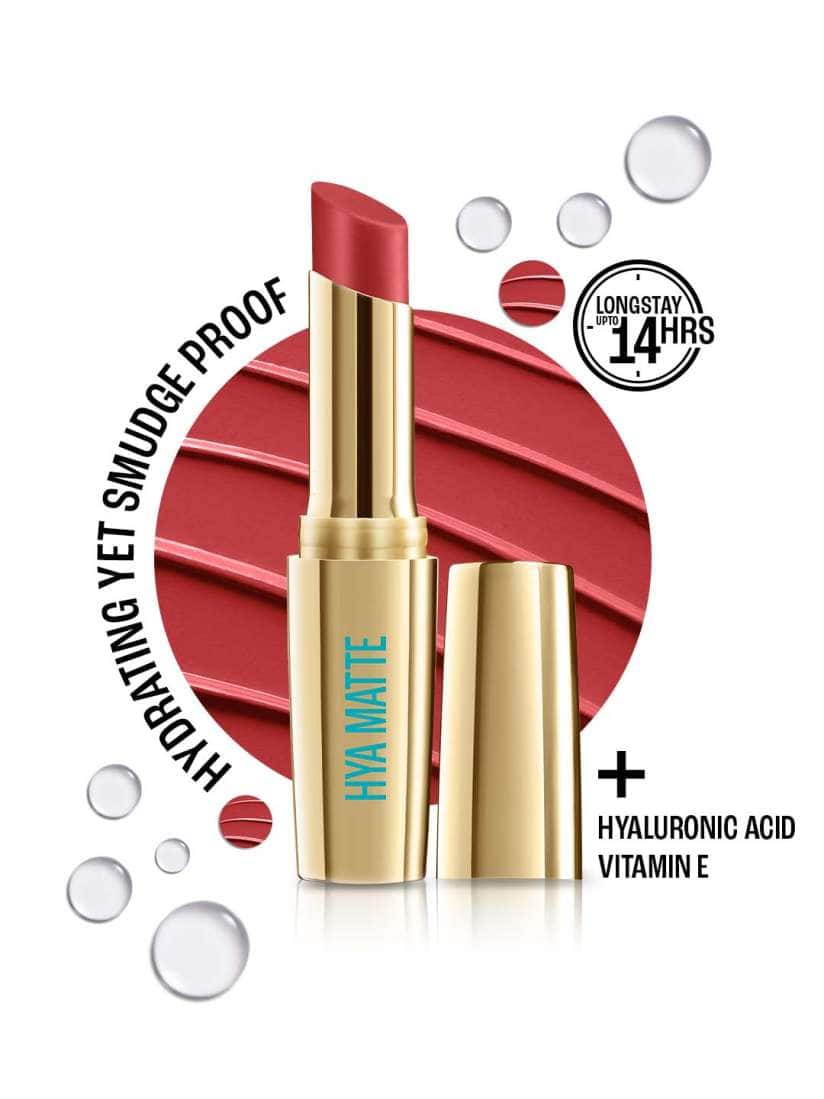 2. Lakme 9to5 Hya Matte Hydrating Smudge Proof Lipstick