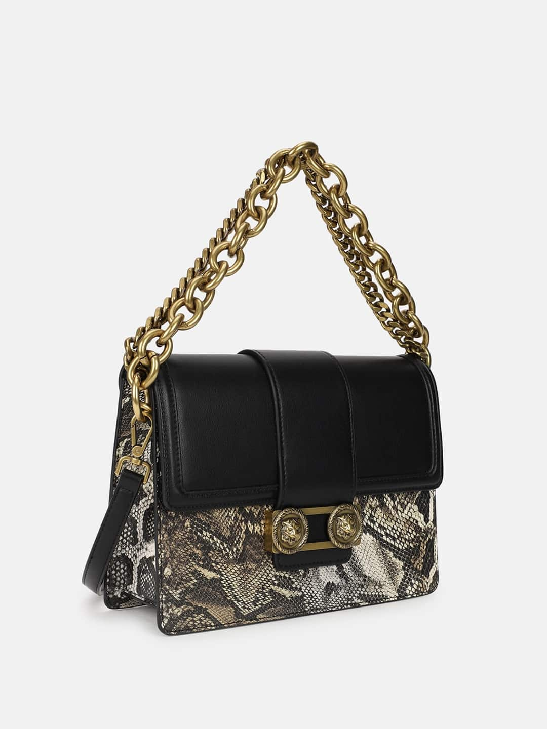 Just Cavalli Animal Textured Structured Handheld Bag