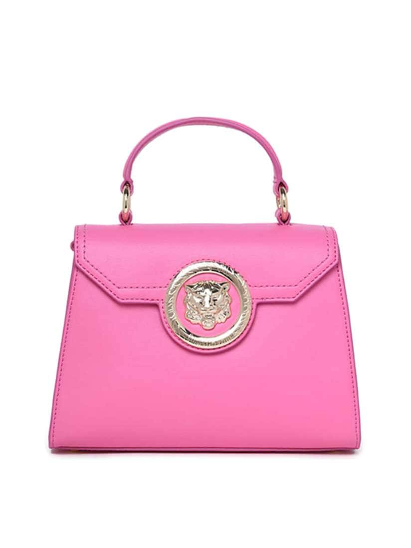 Just Cavalli Structured Leather Handheld Bag