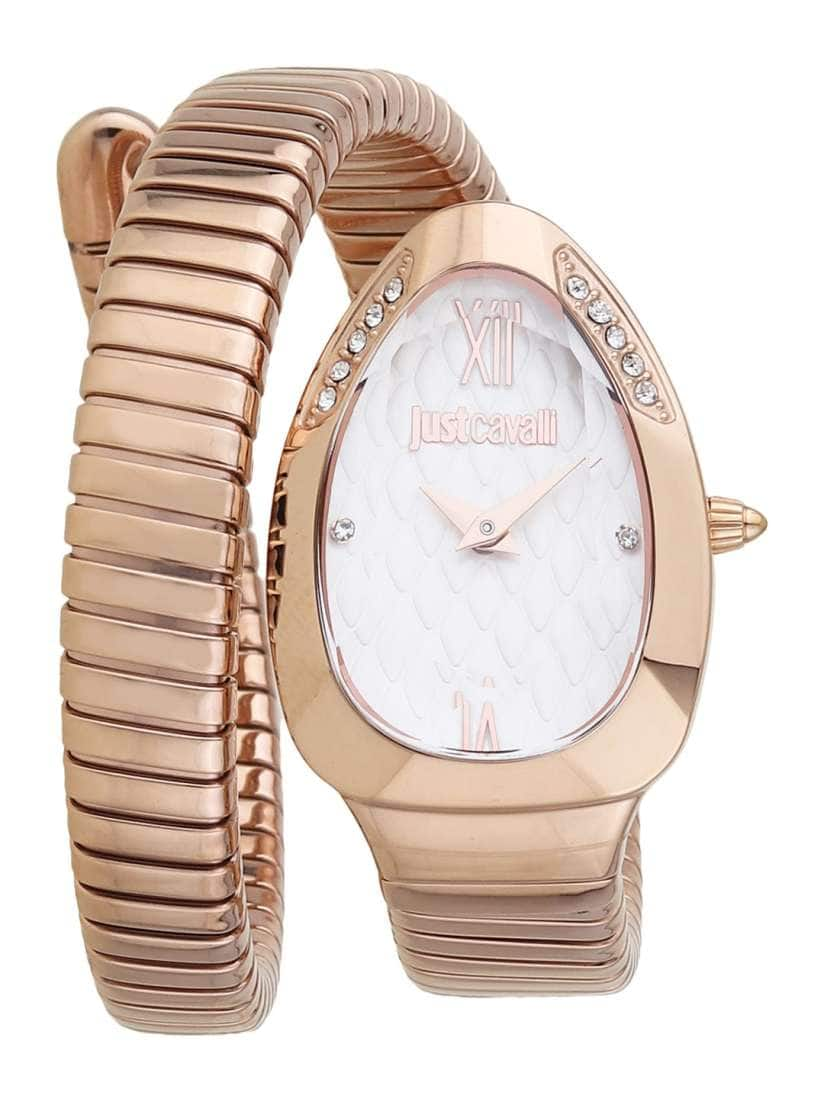 Just Cavalli Women&#039;s Embellished Dial Wrap Around Analogue Watch