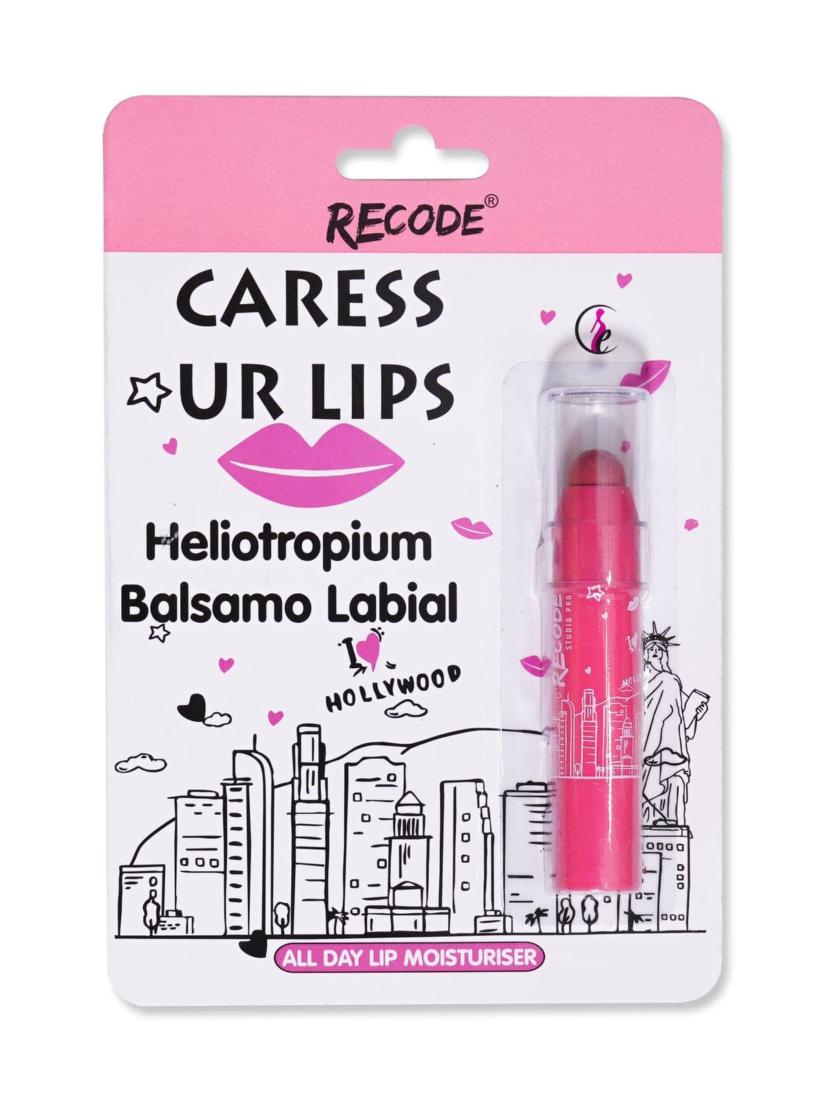 Recode Lip Balm Moisturizer - Caress UR Lips - Heliotropium