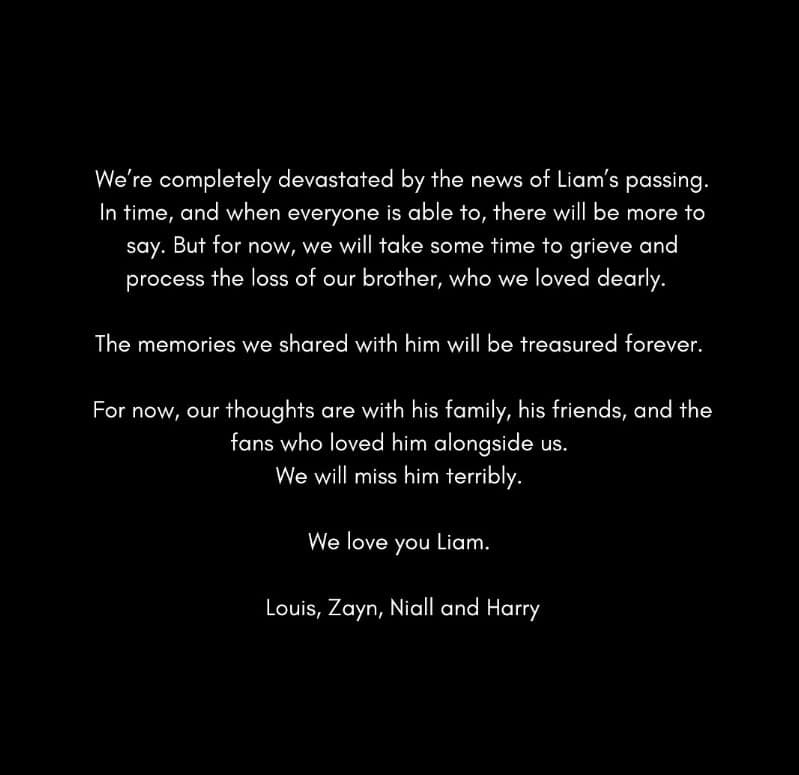 लियाम पायने की मृत्यु: वन डायरेक्शन के बैंडमेट्स हैरी स्टाइल्स, ज़ैन मलिक, लुइस टॉमलिंसन, नियाल होरन उनके दुखद निधन से ‘तबाह’ हो गए | लोग समाचार