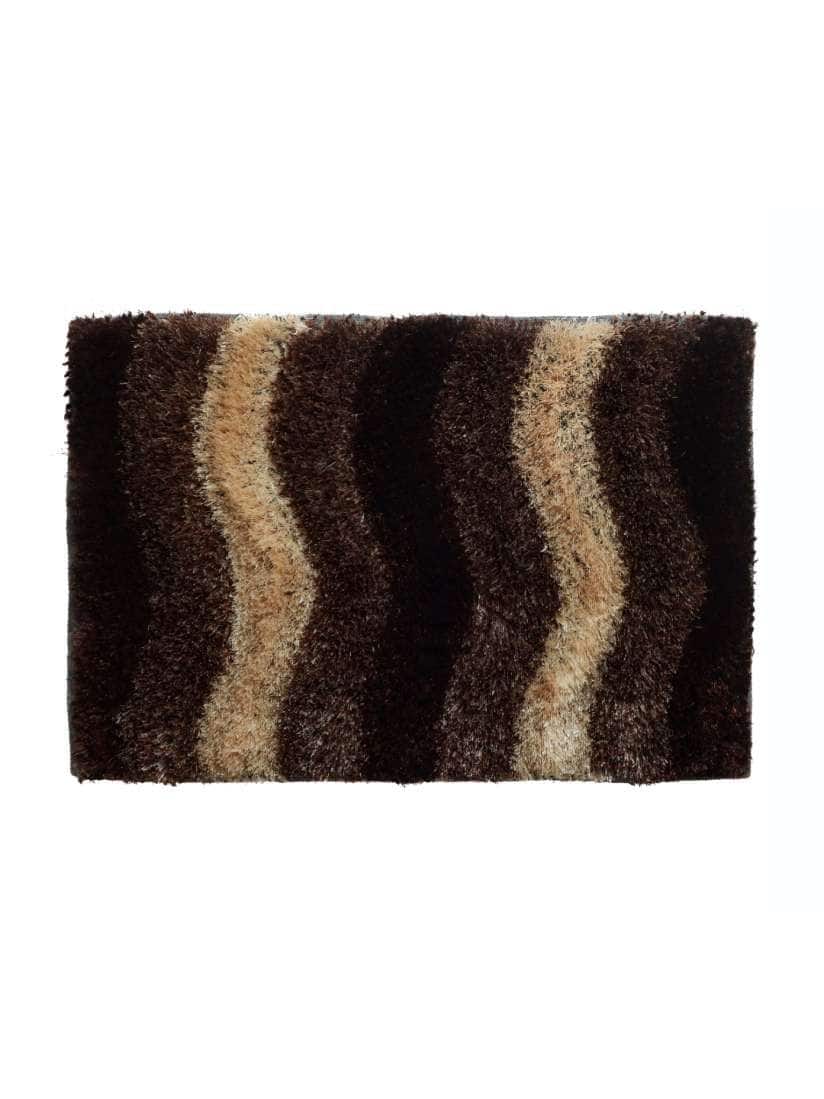 Shopgallery Coffee Brown &amp; Beige Striped Anti-Skid Doormats