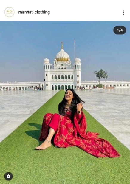 Pakistani model poses &#039;bare head&#039; for women&#039;s clothing ad in Kartarpur Sahib Gurdwara, stirs controversy