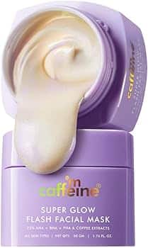  MCaffeine Super Glow Flash Facial Mask With Coffee Extract - 50 g