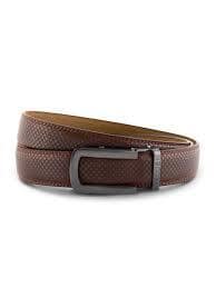  HALDEN Men Textured Leather Formal Belt