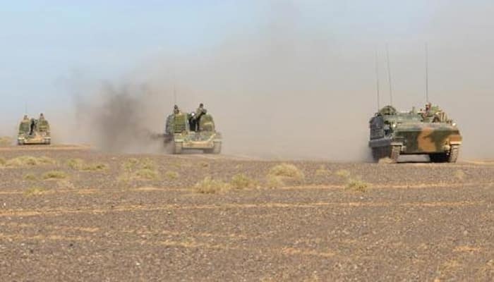 China's Pla Conducted Live-fire Confrontaion Exercise In Gobi Desert 