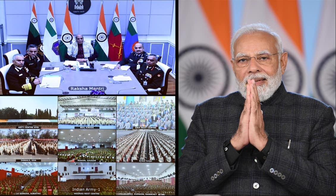 PM Narendra Modi addresses first batch of Agniveers of the three Services via video conferencing