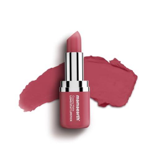 Mamaearth Creamy Matte Long Stay Lipstick With Murumuru Butter - Rose Nude