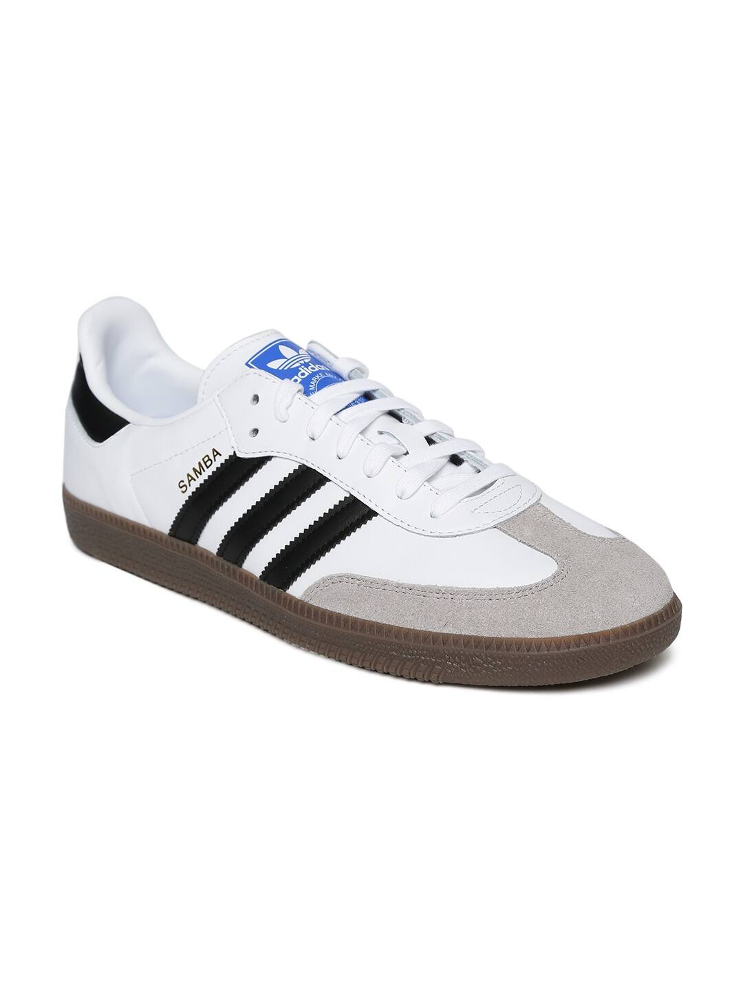 Adidas Originals Men White Samba OG Leather Casual Shoes Adidas Originals Men White Samba OG Leather Casual Shoes