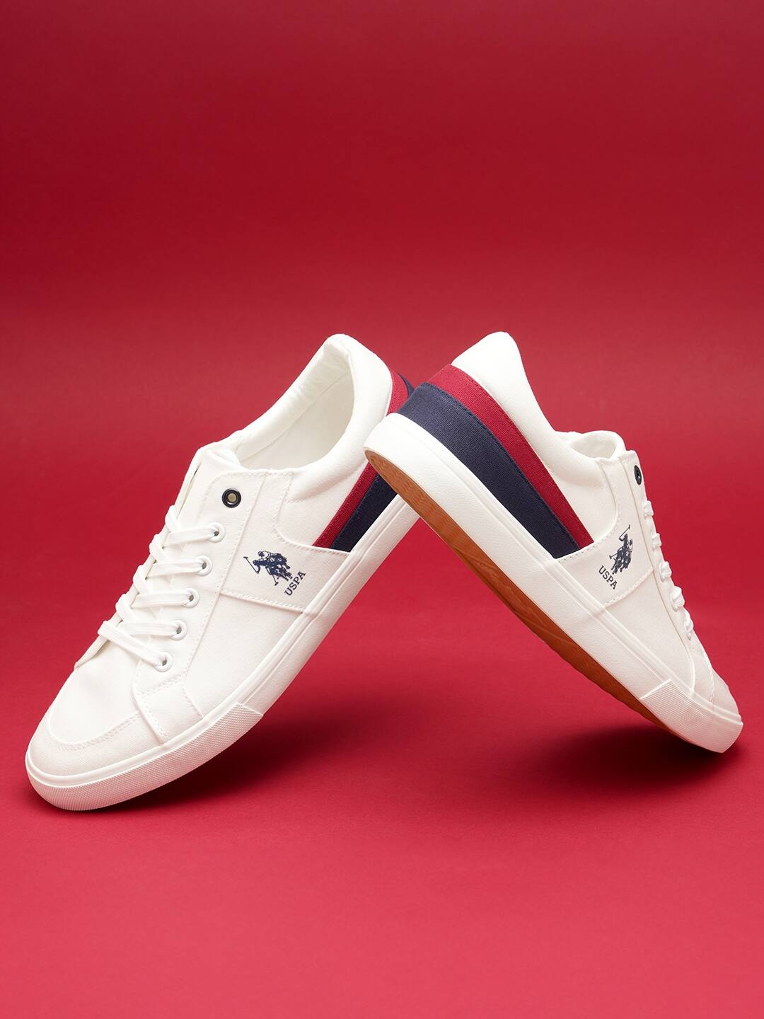 U.S. Polo Assn. Men White Clarkin Sneakers U.S. Polo Assn. Men White Clarkin Sneakers