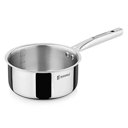 Bergner Tripro TriPly Stainless Steel 18cm (2.2 L) Saucepan