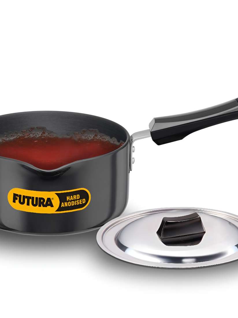 Hawkins Black Futura Saucepan with Lid 2L