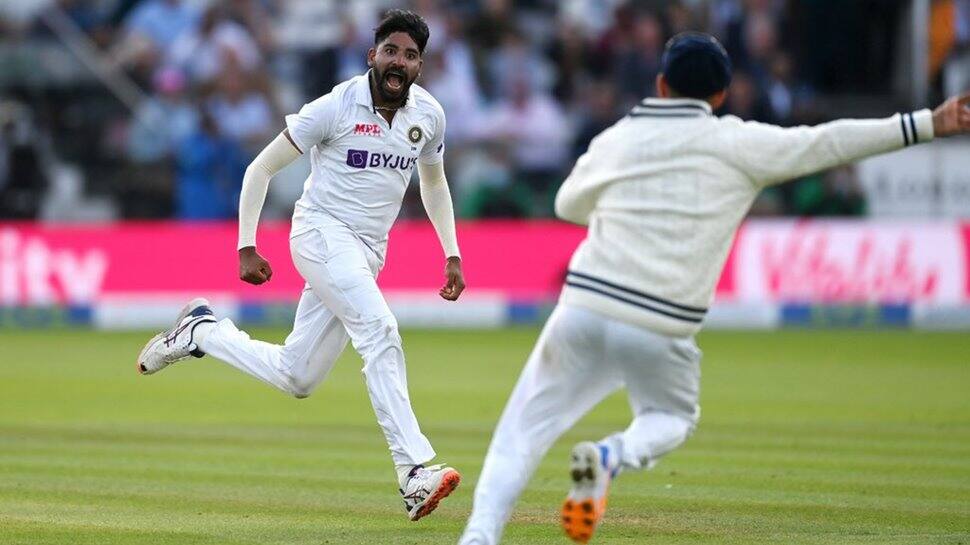 Mohammed Siraj celebrates at Lord&#039;s 